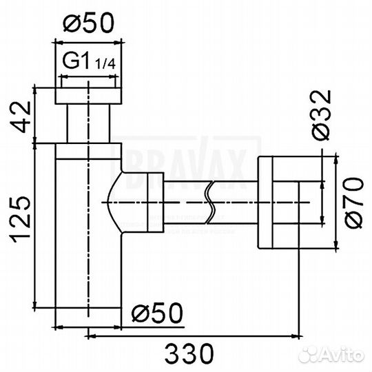 Сифон для раковины Frap F82-5