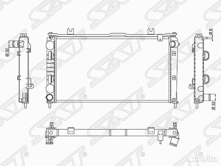 Радиатор охлаждения Granta Kalina 2 Datsun 2015