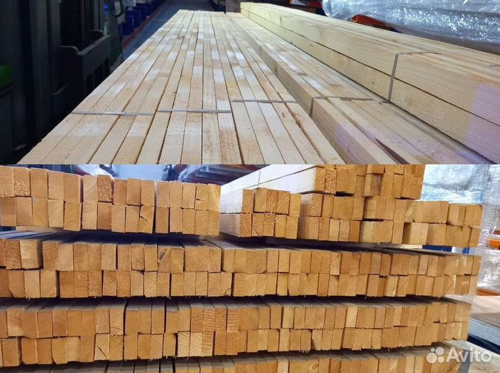 Рейка обрезная сухая 24*48*3000 мм сорт 1-2