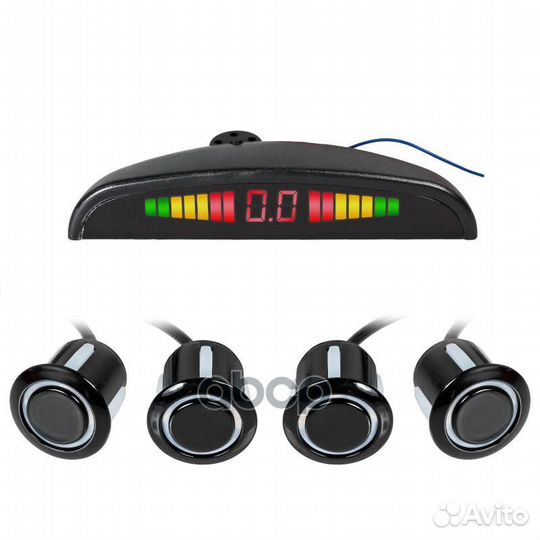 Парковочный радар 4 датчика, беспроводной ЖК эк