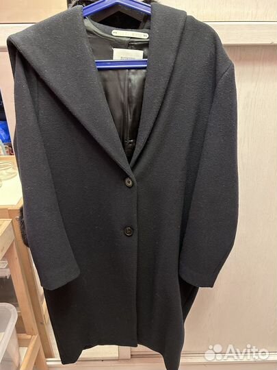 Пальто женское демисезонное с капюшоном 46