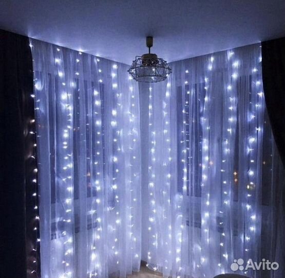 Гирлянда занавес штора