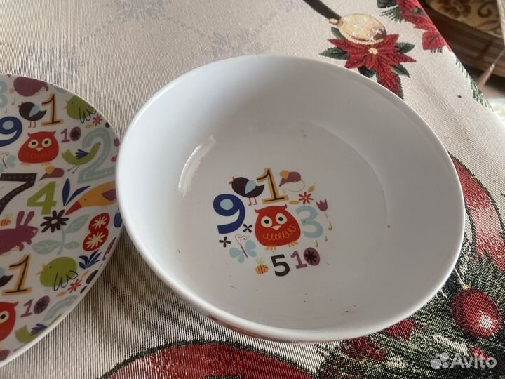 Набор детской посуды фарфор