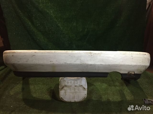 Бампер задний Nissan Sunny B13 Белый с усилителем