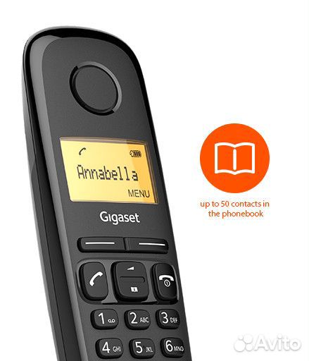 Радиотелефон dect Gigaset A170 SYS RUS, черный