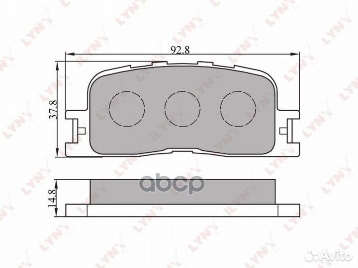 Колодки тормозные дисковые BD-7523 lynxauto