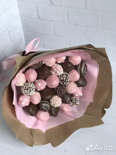 Съедобные букеты,клубника в шоколаде