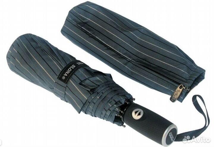 Зонт Три Слона М 8801 8спиц Ф102см полоска серый