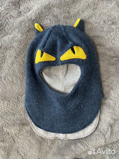 Шапка шлем для мальчика, р.48-50, варежки reima