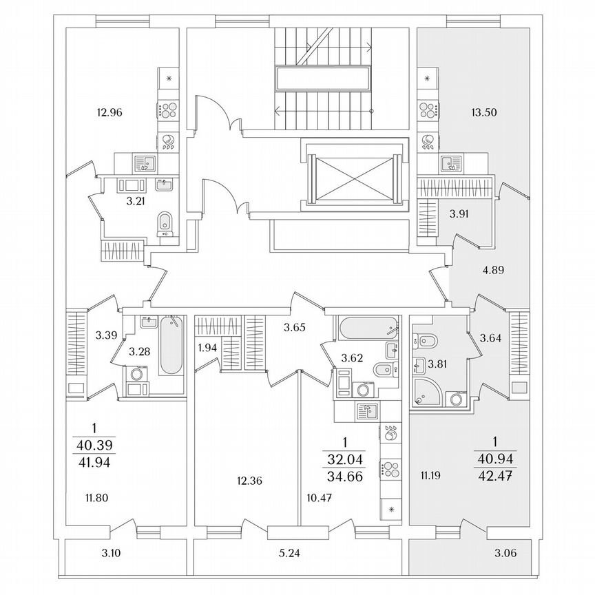 1-к. квартира, 42,5 м², 3/9 эт.