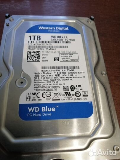 Жесткий диск для пк 1TB WD Blue (новый)