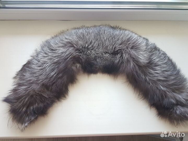 Меховой воротник лиса чернобурка бу