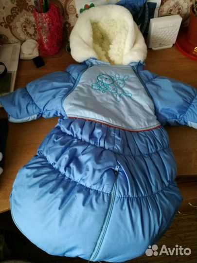 Зимний комбинезон трансформер для новорожденных и