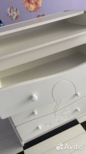 Пеленальный комод белый