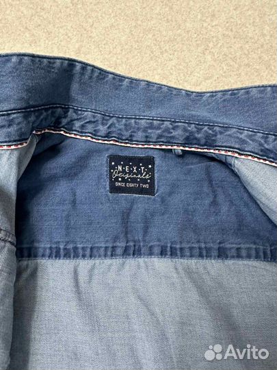 Джинсовая рубашка next 1-2 года (92см)