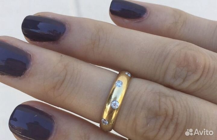 Золотое кольцо Tiffany 750 пробы с брил. 0.24 ct