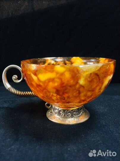 Чайная пара янтарь - серебро