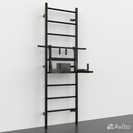 Шведская стенка с турником и брусьями