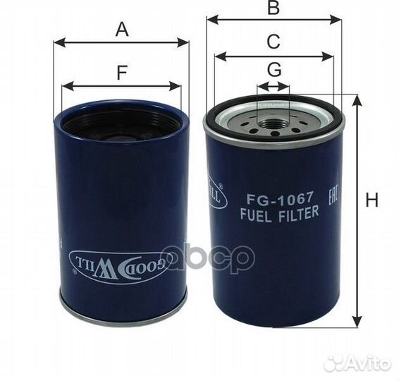 FG1067 фильтр топливный hyundai FG1067 Goodwill