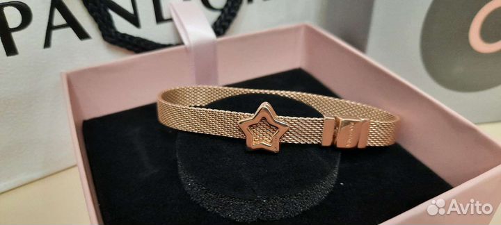 Браслет Pandora Reflection Rose + шарм-клипса ориг