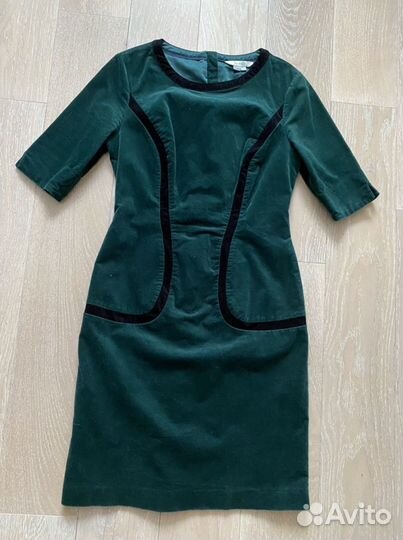 Платье Boden вельветовое зеленое