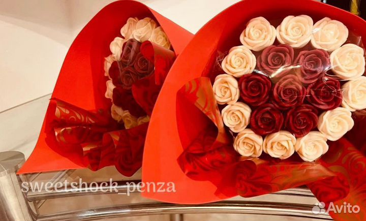 Съедобные букеты из шоколада