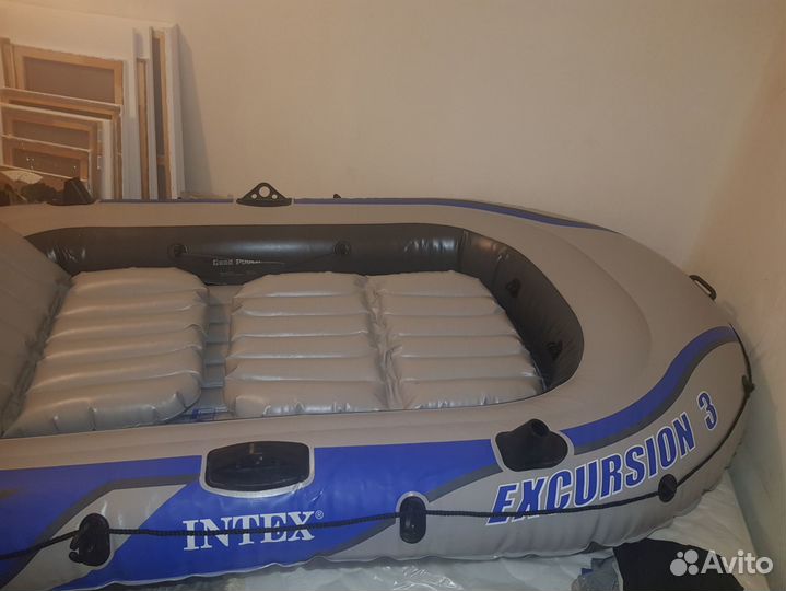 Надувная лодка intex пвх excursion 3