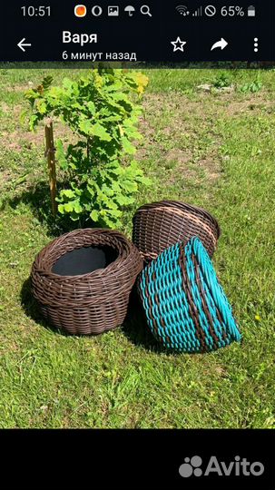 Плетеные кашпо