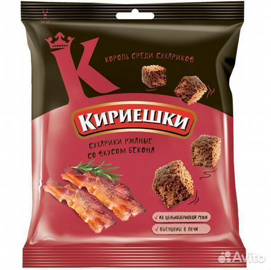 Опт - Сухарики Кириешки со вкусом Бекона 40г