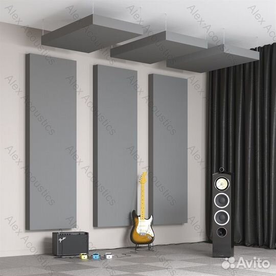 Акустическая панель для потолка cloud-A-PRO Grey