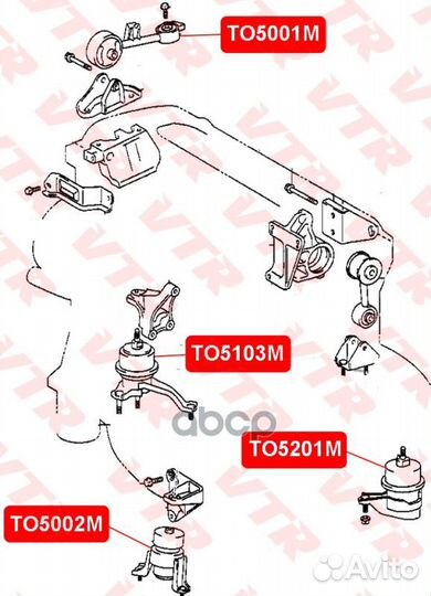 TO5002M опора двигателя TO5002M VTR