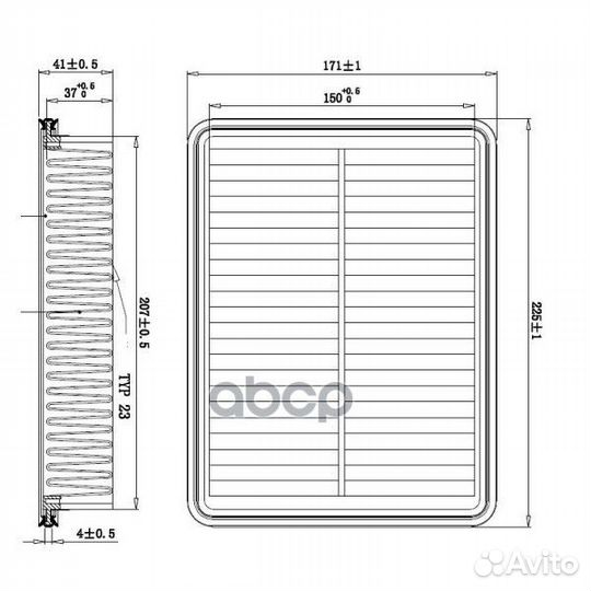 Фильтр воздушный double force DFA1245 double force