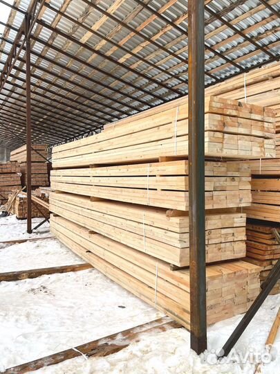 Брус обрезной 100х100х6000мм 1 сорт ГОСТ
