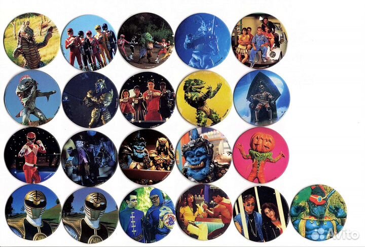 Фишки кэпсы Power Rangers 20 шт