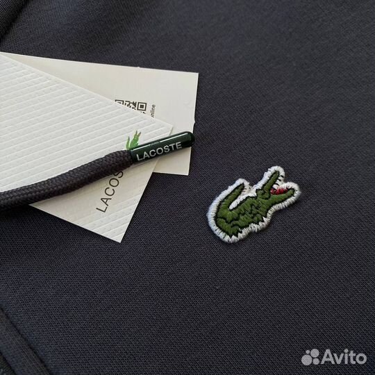 Тёплая толстовка Lacoste серая