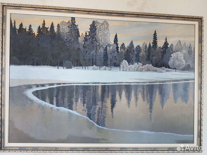 Картина маслом на холсте, пейзаж. М. М. Мечев