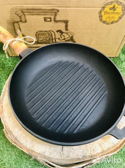 Сковорода гриль круглая