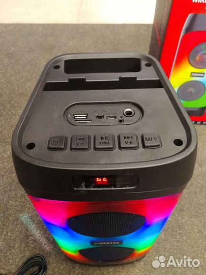 Портативная колонка, караоке, бас, чистый звук