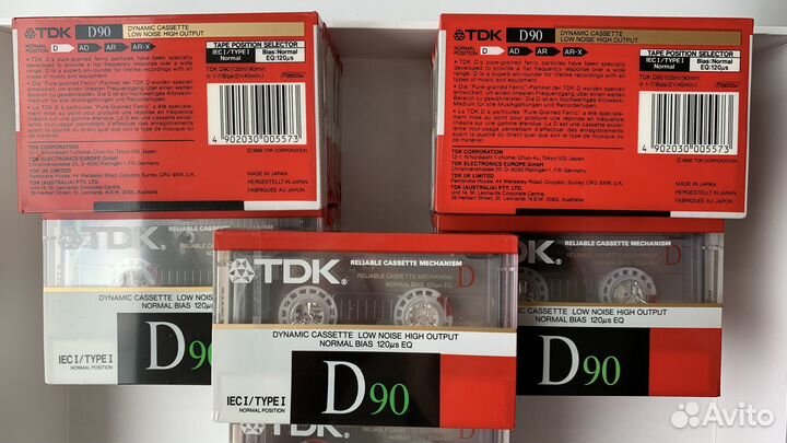 Аудиокассеты TDK D90, 1988, Original, запечатанные