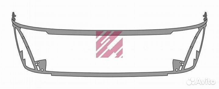 Каркас решетки радиатора черный алюминий скания