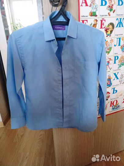 Рубашка голубая на мальчика