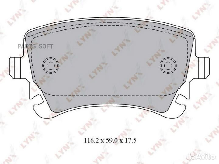 Lynxauto BD-1224 Колодки тормозные задние audi A4