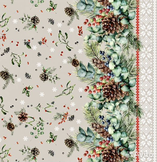 Льняные ткани набивные в рулонах шир. 150 и 220 см