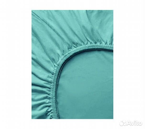 Простынь GoodNight Трикотаж 200х200х20 Зеленый на