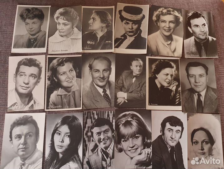 Открытки, Актеры Советского кино