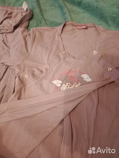 Одежда для беременных. Халат и сорочка в роддом