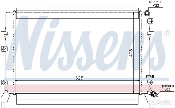 Радиатор охлаждения двс VW EOS (2006) 1.4 TSI/TSI