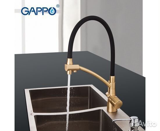 Смеситель для кухни с гибким изливом gappo G4398-1