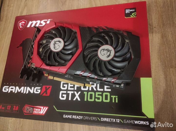 Видеокарта MSI 1050ti 4GB GamingX