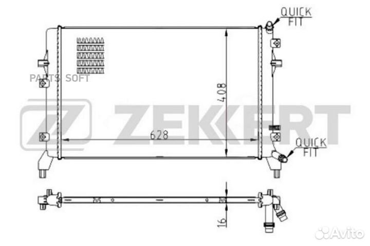 Радиатор охлаждения Шкода Йети (5L) 09